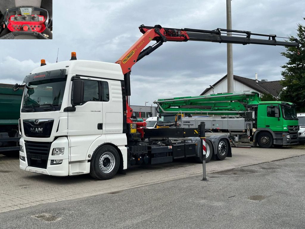 MAN TG-X 26.460 6x2-2 BL Pritsche Kran PK 24.001/Fun - Camion plateau, Camion grue: photos 1 MAN TG-X 26.460 6x2-2 BL Pritsche Kran PK 24.001/Fun - Camion plateau, Camion grue: photos 1