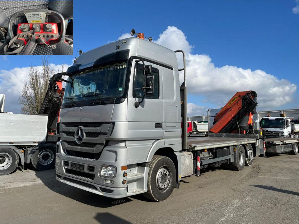 Mercedes-Benz Actros 2541 Pritsche Heckkran Palfinger PK 40002 - Camion plateau, Camion grue: photos 1 Mercedes-Benz Actros 2541 Pritsche Heckkran Palfinger PK 40002 - Camion plateau, Camion grue: photos 1