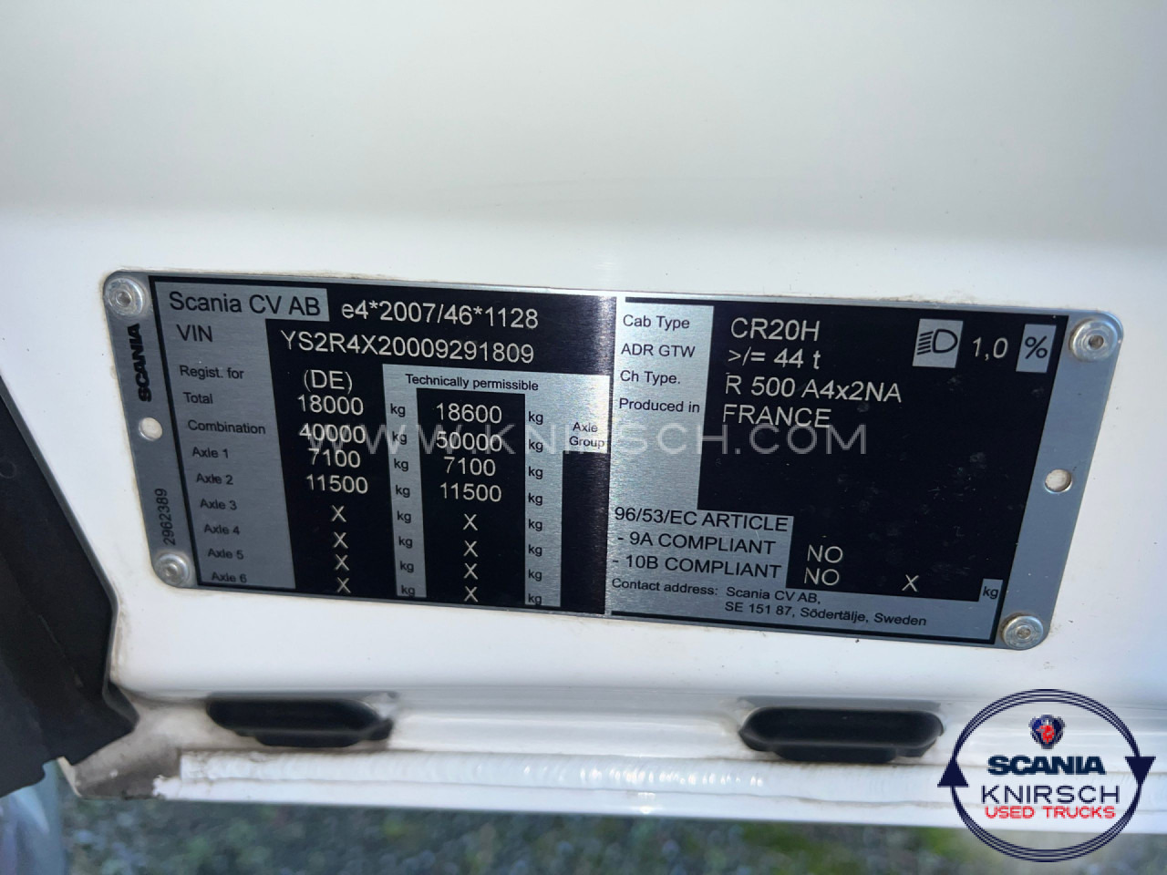 Tracteur routier SCANIA R450A4X2NA  PTO  ADR FL: photos 12