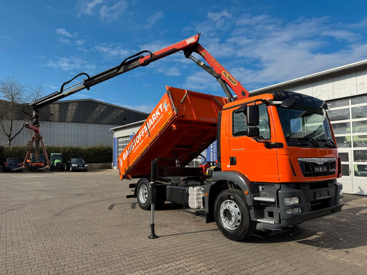 Camion grue MAN TGM 18.340 4x2 Euro 6 Kipper Kran PK11001.K: photos 6
