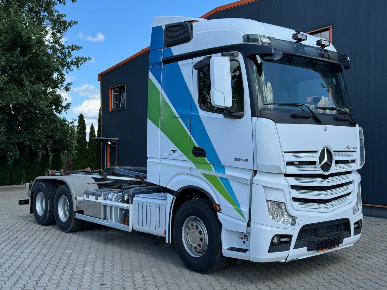 Mercedes-Benz ACTROS 2658 6x2 Abrollkipper MEILLER RK 26.67K - Camion ampliroll: photos 1 Mercedes-Benz ACTROS 2658 6x2 Abrollkipper MEILLER RK 26.67K - Camion ampliroll: photos 1