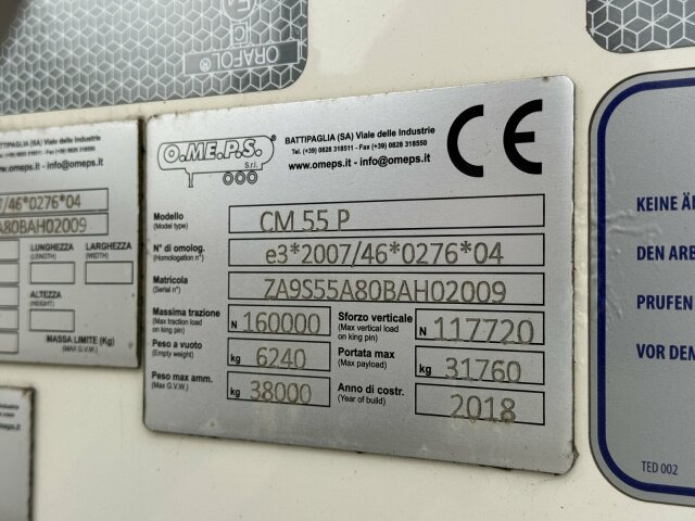 Citerne pulvérulente O.ME.P.S Silo Auflieger 55 m³ 3 Achse: photos 14 Citerne pulvérulente O.ME.P.S Silo Auflieger 55 m³ 3 Achse: photos 14