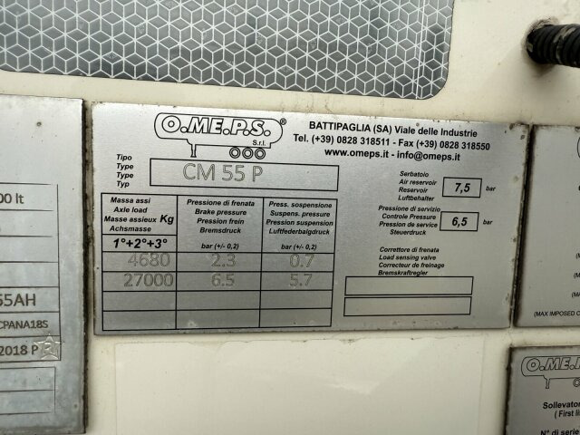 Citerne pulvérulente O.ME.P.S Silo Auflieger 55 m³ 3 Achse: photos 13 Citerne pulvérulente O.ME.P.S Silo Auflieger 55 m³ 3 Achse: photos 13