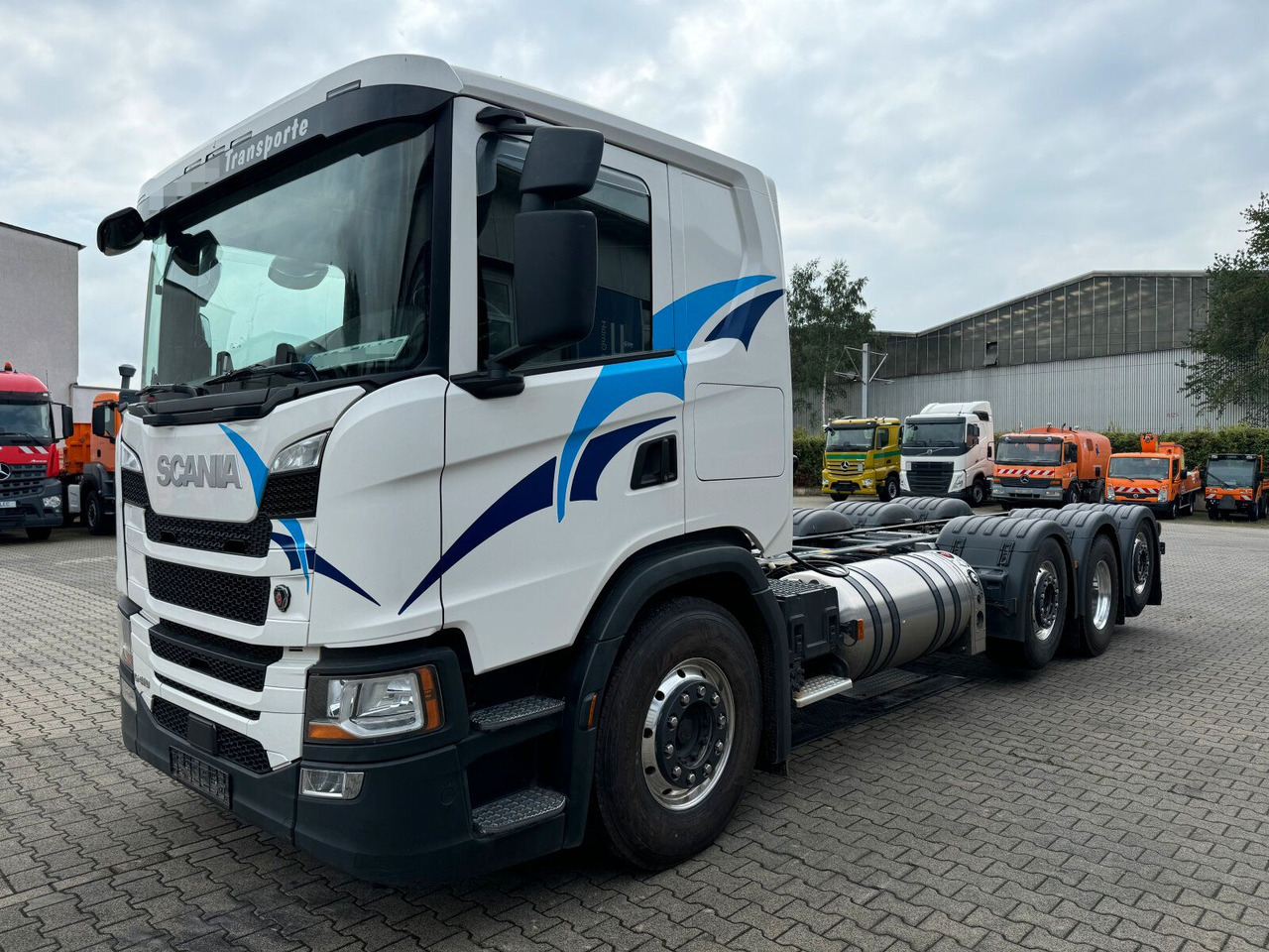 Scania G 410 B8x2*6 NB LNG Fahrgestell Nebenantrieb - Châssis cabine, Camion grue: photos 2 Scania G 410 B8x2*6 NB LNG Fahrgestell Nebenantrieb - Châssis cabine, Camion grue: photos 2