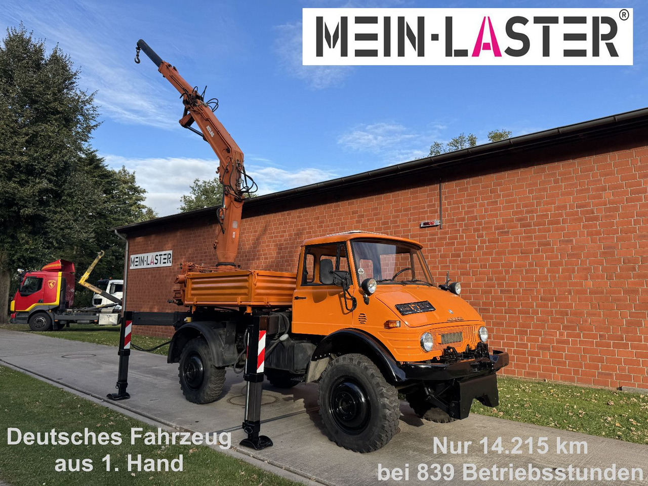 Unimog U 1100 Atlas AK 3006 nur 14.215 km-1. Hand - Camion grue, Camion plateau: photos 1 Unimog U 1100 Atlas AK 3006 nur 14.215 km-1. Hand - Camion grue, Camion plateau: photos 1