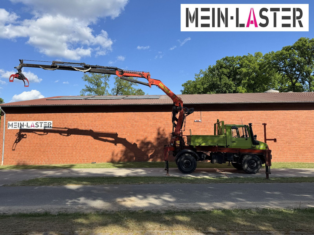 Camion grue Unimog U 1650 PK 10500 Kran 15 m max. 3,9 t Seilwinde: photos 14