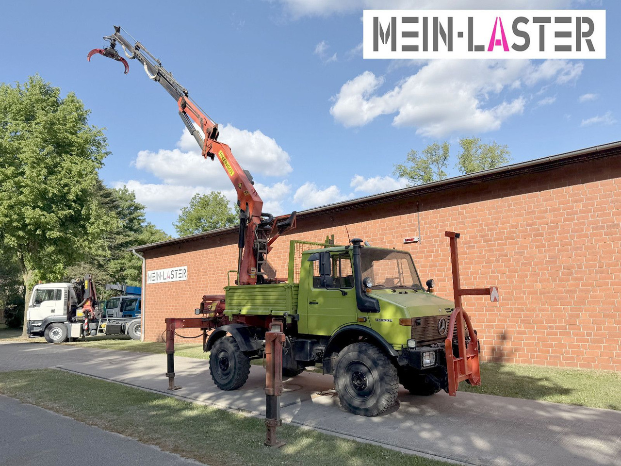 Camion grue Unimog U 1650 PK 10500 Kran 15 m max. 3,9 t Seilwinde: photos 16