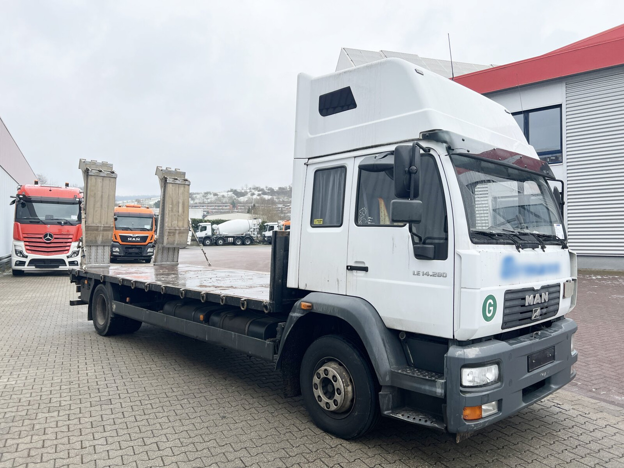 Camion plateau MAN LE 14.280 4x2 L LE 14.280 4x2 L, Maschinentransporter, 2x AHK: photos 8
