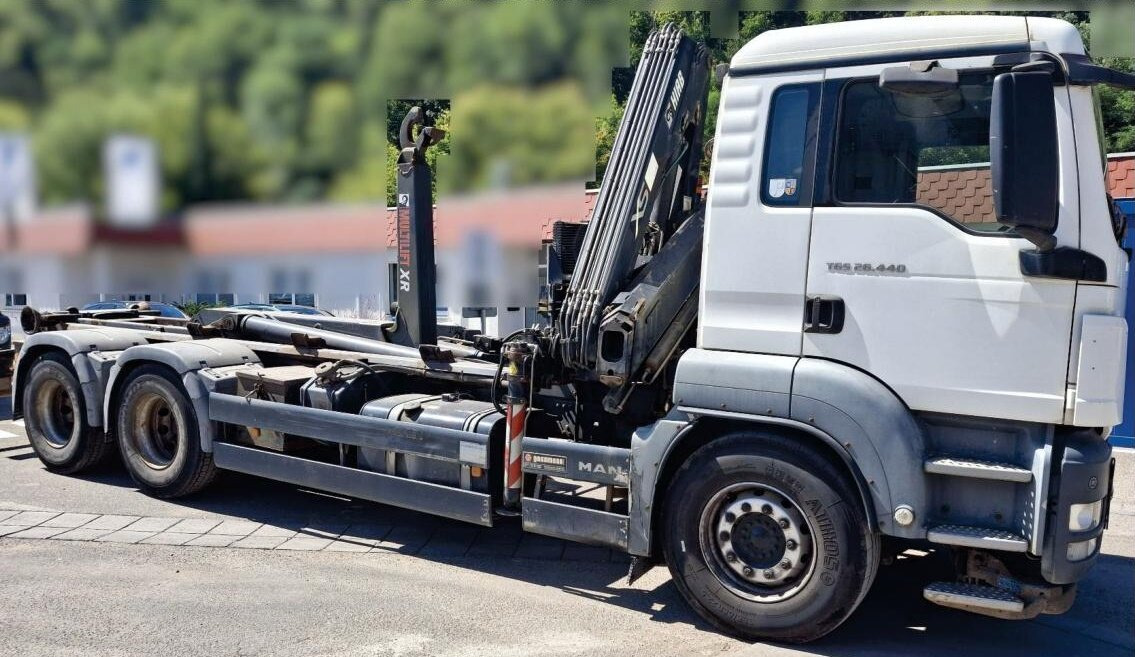 MAN TGS 26.440 BB 6x4 TGS 26.440 BB/6x4 Hiab Kran 166 BS-2-Hiduo, Multilift XR 21 S 59 Abrollanlage - Camion ampliroll, Camion grue: photos 1 MAN TGS 26.440 BB 6x4 TGS 26.440 BB/6x4 Hiab Kran 166 BS-2-Hiduo, Multilift XR 21 S 59 Abrollanlage - Camion ampliroll, Camion grue: photos 1