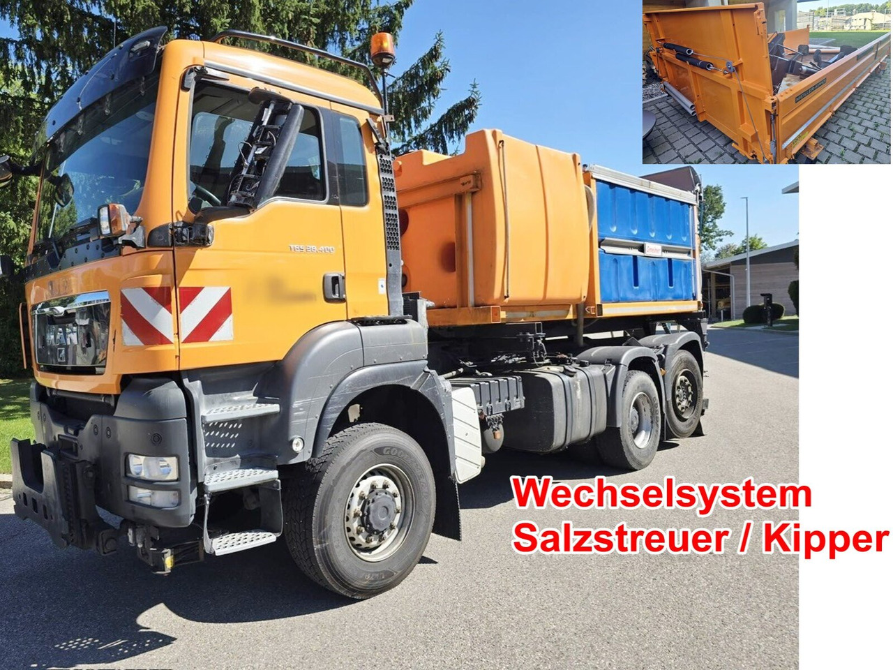 MAN TGS 28.400 6x4-4 BL TGS 28.400 6x4-4 BL, EEV, Lenk-/Liftachse, Wechselsystem Kipper/Salzsteuer - Camion benne: photos 1 MAN TGS 28.400 6x4-4 BL TGS 28.400 6x4-4 BL, EEV, Lenk-/Liftachse, Wechselsystem Kipper/Salzsteuer - Camion benne: photos 1