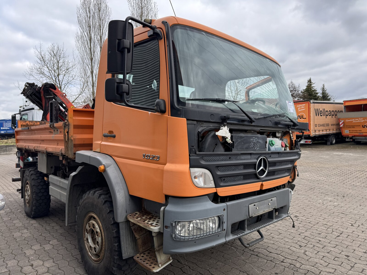 Crédit-bail de Mercedes-Benz Atego 1023 A 4x4 mit Unfallschaden! Atego 1023 A 4x4, Einzelbereifung, Heckkran Palfinger PK4501-B, Funk, UNFALLSCHADEN! Mercedes-Benz Atego 1023 A 4x4 mit Unfallschaden! Atego 1023 A 4x4, Einzelbereifung, Heckkran Palfinger PK4501-B, Funk, UNFALLSCHADEN!: photos 11