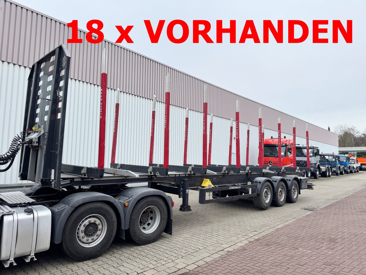 Schwarzmüller 3-Achs Holzauflieger 3-Achs Holzauflieger, Liftachse, MEHRFACH VORHANDEN! - Semi-remorque grumier: photos 1 Schwarzmüller 3-Achs Holzauflieger 3-Achs Holzauflieger, Liftachse, MEHRFACH VORHANDEN! - Semi-remorque grumier: photos 1