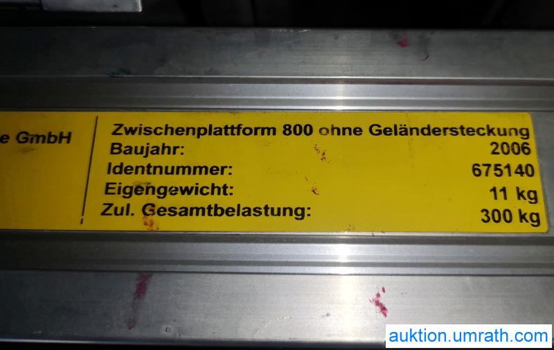 Équipement de garage Posten Konvolut Zarges Plattform Laufsteg Bühne Überstieg Gehsteig Sockel Treppen Aluminium hochwertig: photos 7