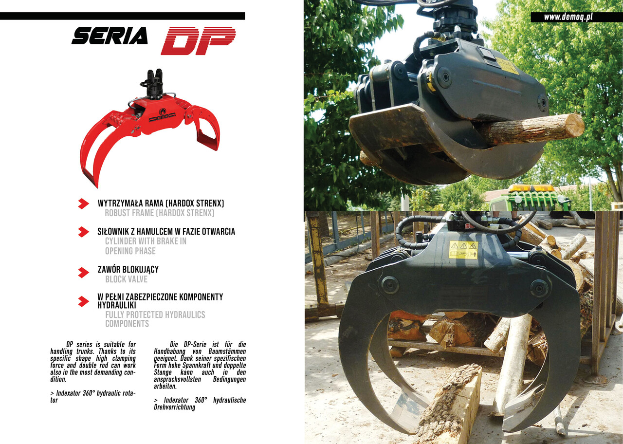 DEMOQ DP130 Log Grab 2000 kg - Grappin pour Engins de chantier: photos 2 DEMOQ DP130 Log Grab 2000 kg - Grappin pour Engins de chantier: photos 2