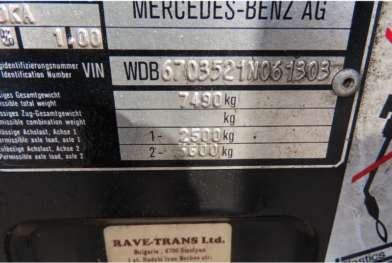 Fourgon utilitaire Mercedes-Benz Vario 812D: photos 17