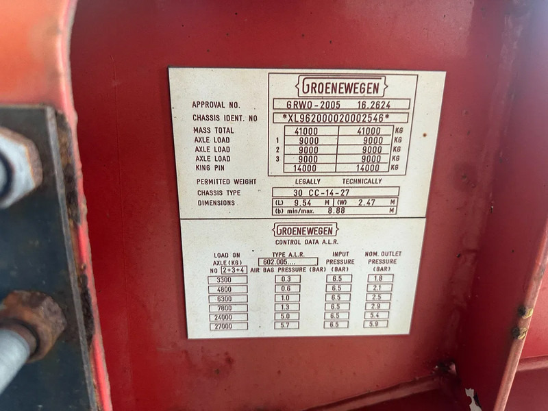 Crédit-bail de Groenewegen 20FT/30FT, ROR+drum, ALCOA, ADR (EX/II, EX/III. FL, AT), NL-Chassis, APK: 04/2026 Groenewegen 20FT/30FT, ROR+drum, ALCOA, ADR (EX/II, EX/III. FL, AT), NL-Chassis, APK: 04/2026: photos 17