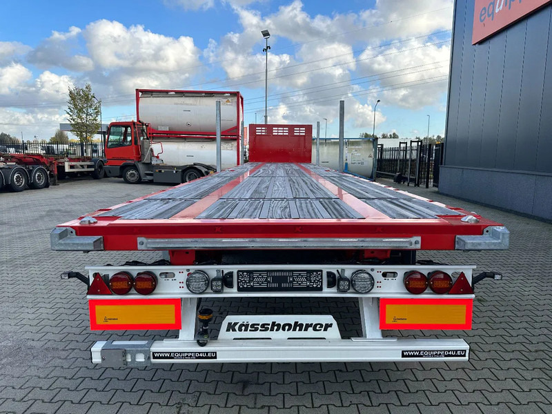 Kässbohrer nieuwe, direct leverbare Heavy-Duty platte oplegger, Heckbündig, Twistlocks (1x 40FT / 2x 20FT), rongpotten, schijfremmen, NL-re - Semi-remorque plateau: photos 4 Kässbohrer nieuwe, direct leverbare Heavy-Duty platte oplegger, Heckbündig, Twistlocks (1x 40FT / 2x 20FT), rongpotten, schijfremmen, NL-re - Semi-remorque plateau: photos 4