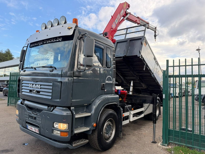 MAN TGA 18.350 4x2 TIPPER + CRANE HMF 1110 K2 + ROTATOR - STEEL SPRING / BLATT / BALLESTAS / LAMES - BE TRUCK - Camion benne, Camion grue: photos 2 MAN TGA 18.350 4x2 TIPPER + CRANE HMF 1110 K2 + ROTATOR - STEEL SPRING / BLATT / BALLESTAS / LAMES - BE TRUCK - Camion benne, Camion grue: photos 2