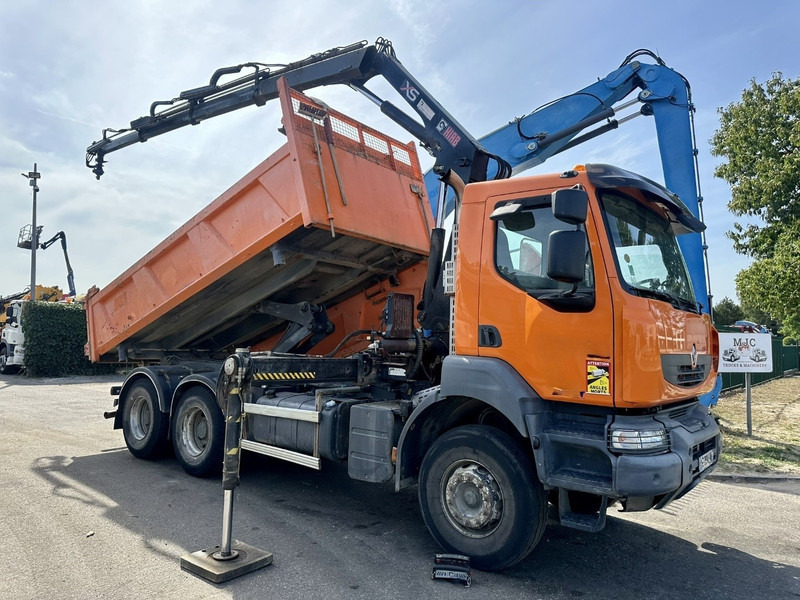 Renault KERAX 380 DXI 6x4 TIPPER + CRANE HIAB 144 B-3 - RADIO - *246.000km* - RETARDER - BORDMATIC - EURO 5 - Camion benne, Camion grue: photos 1 Renault KERAX 380 DXI 6x4 TIPPER + CRANE HIAB 144 B-3 - RADIO - *246.000km* - RETARDER - BORDMATIC - EURO 5 - Camion benne, Camion grue: photos 1