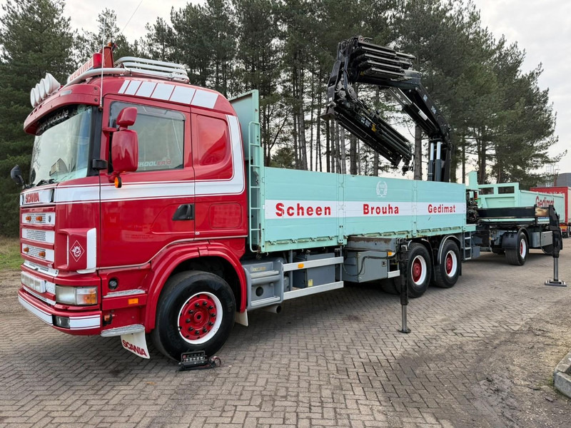 Scania 164L-480 V8 6x4 BAUSTOFF + KRAN HIAB 350-4 + JIB 90-4 - *TOP ZUSTAND* - ROTATOR - RADIO - RETARDER - BLATT / AP ACHSEN - BELGISCHE LKW - Camion plateau, Camion grue: photos 3 Scania 164L-480 V8 6x4 BAUSTOFF + KRAN HIAB 350-4 + JIB 90-4 - *TOP ZUSTAND* - ROTATOR - RADIO - RETARDER - BLATT / AP ACHSEN - BELGISCHE LKW - Camion plateau, Camion grue: photos 3
