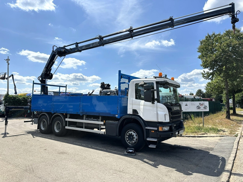 Scania P410 6x4 PRITSCHE + KRAN HIAB 166 ES-4 - RETARDER - ROTATOR - PLATFORM 6m80 - BIG AXLES HUB REDUCTION - STEEL SPRING - Camion plateau, Camion grue: photos 2 Scania P410 6x4 PRITSCHE + KRAN HIAB 166 ES-4 - RETARDER - ROTATOR - PLATFORM 6m80 - BIG AXLES HUB REDUCTION - STEEL SPRING - Camion plateau, Camion grue: photos 2