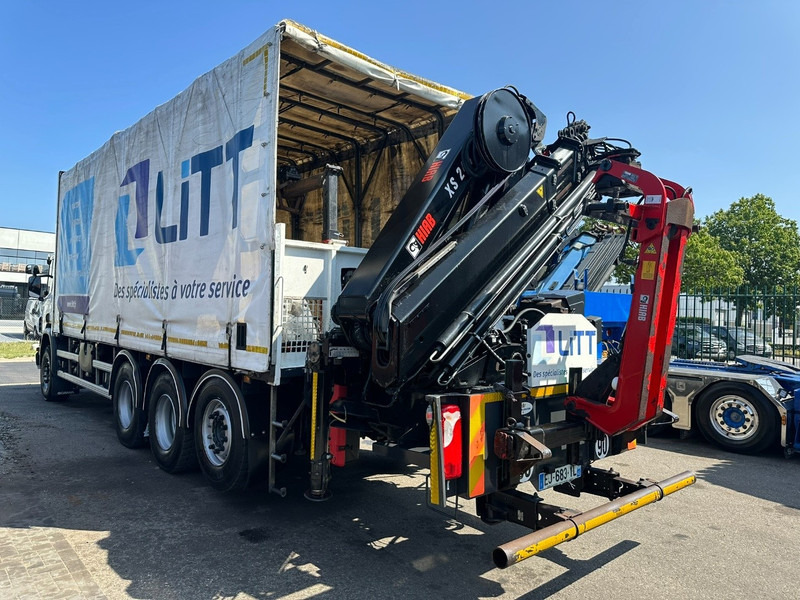 Camion à rideaux coulissants, Camion grue Scania P410 8x4 TRIDEM PRITSCHE PLANE + KRAN HIAB 244 EP-4 HIDUO - RETARDER - LIFT + STEERING AXLE - *327.000km* - RADIO: photos 6