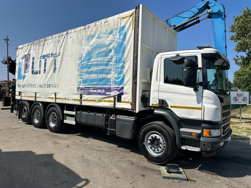 Scania P410 8x4 TRIDEM PRITSCHE PLANE + KRAN HIAB 244 EP-4 HIDUO - RETARDER - LIFT + STEERING AXLE - *327.000km* - RADIO - Camion à rideaux coulissants, Camion grue: photos 3 Scania P410 8x4 TRIDEM PRITSCHE PLANE + KRAN HIAB 244 EP-4 HIDUO - RETARDER - LIFT + STEERING AXLE - *327.000km* - RADIO - Camion à rideaux coulissants, Camion grue: photos 3