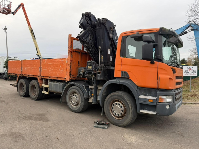 Scania P420 8X4 PRITSCHE + (25m) KRAN HIAB 422 E-5 HIPRO + JIB 100X-4 - RETARDER - *284.000km* - MANUAL - STEEL SPRING - EURO 3 - BE TRUCK - Camion plateau, Camion grue: photos 1 Scania P420 8X4 PRITSCHE + (25m) KRAN HIAB 422 E-5 HIPRO + JIB 100X-4 - RETARDER - *284.000km* - MANUAL - STEEL SPRING - EURO 3 - BE TRUCK - Camion plateau, Camion grue: photos 1