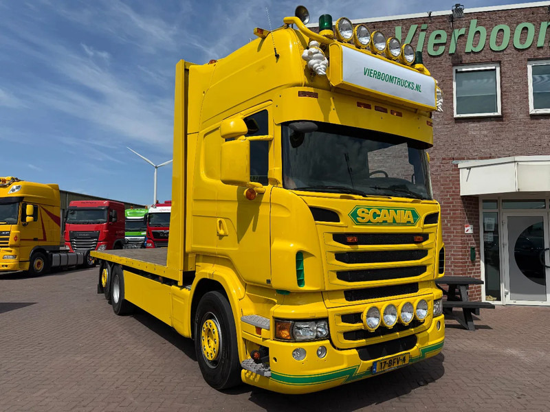 Scania R500 V8 R500 V8 6X2/4 Kooiaapaansluiting/Retarder/Stuuras/Showtruck/TOP NL TRUCK - Camion plateau: photos 1 Scania R500 V8 R500 V8 6X2/4 Kooiaapaansluiting/Retarder/Stuuras/Showtruck/TOP NL TRUCK - Camion plateau: photos 1