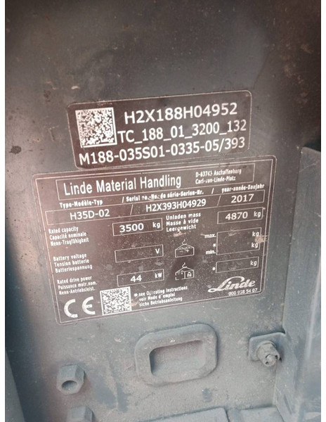 Linde H35D - Chariot élévateur diesel: photos 3 Linde H35D - Chariot élévateur diesel: photos 3