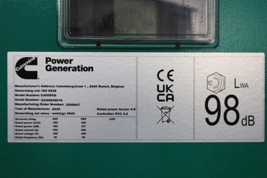 Crédit-bail de Cummins C450D5Q Declaration of Conformity, Diesel, 450kVA,  Cummins C450D5Q Declaration of Conformity, Diesel, 450kVA,: photos 6