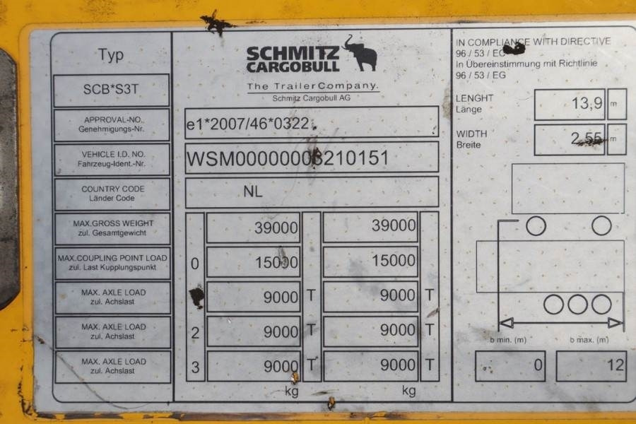 Schmitz Cargobull SCB3ST CoC Documents, TuV Loading Certif - Remorque rideaux coulissants: photos 5 Schmitz Cargobull SCB3ST CoC Documents, TuV Loading Certif - Remorque rideaux coulissants: photos 5