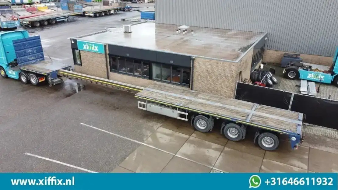 Goldhofer 3-ass. Vlakke uitschuifbare oplegger / 3x gestuurd - Semi-remorque plateau: photos 1 Goldhofer 3-ass. Vlakke uitschuifbare oplegger / 3x gestuurd - Semi-remorque plateau: photos 1