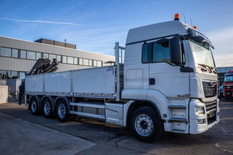 MAN TGS 35.420 BL-8X4-4 +HIAB 188 E-2 - Camion plateau, Camion grue: photos 2 MAN TGS 35.420 BL-8X4-4 +HIAB 188 E-2 - Camion plateau, Camion grue: photos 2