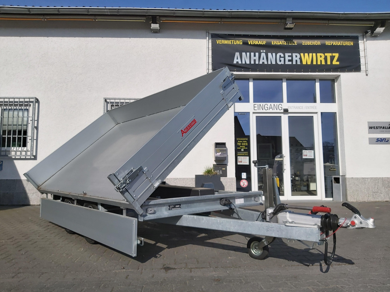 Anssems Kipper KSX 3500 Elektrisch 305x178x35cm Stahlboden niedrig Fahrgestell 3500kg - Remorque benne: photos 3 Anssems Kipper KSX 3500 Elektrisch 305x178x35cm Stahlboden niedrig Fahrgestell 3500kg - Remorque benne: photos 3