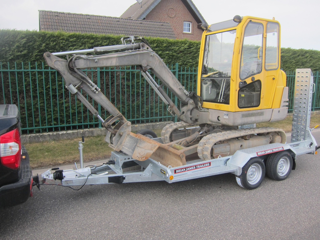 Remorque porte engin Brian James Digger Plant 543-3217-35 320x170cm Schaufelablage Rampen Reserverad 3500kg: photos 8