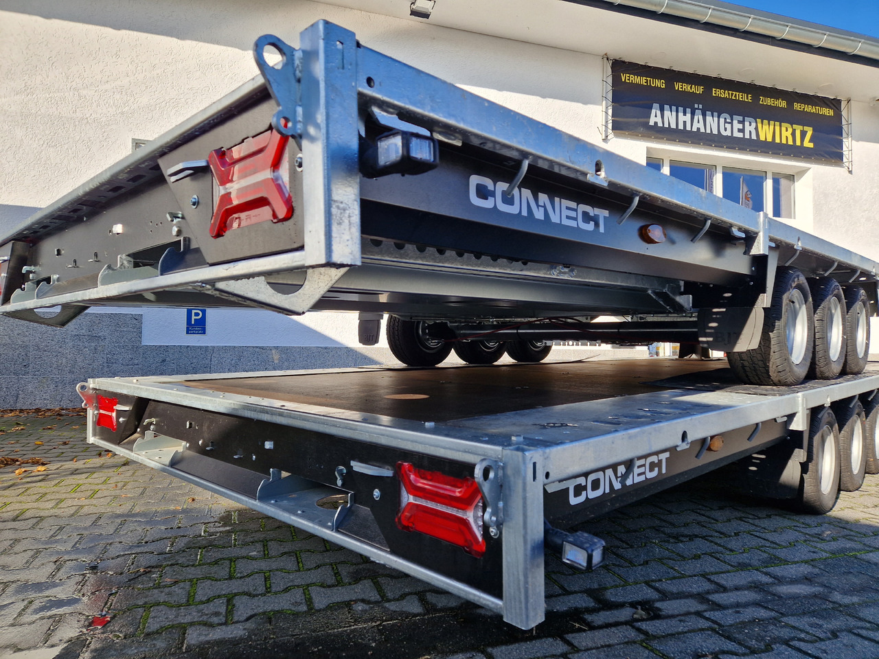Remorque plateau Brian James Trailer Connect 550x229cm blackline Plattform Tridem 10" 3500kg (XXL): photos 8