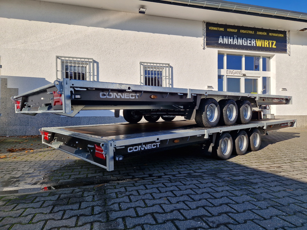 Remorque plateau Brian James Trailer Connect 550x229cm blackline Plattform Tridem 10" 3500kg (XXL): photos 9
