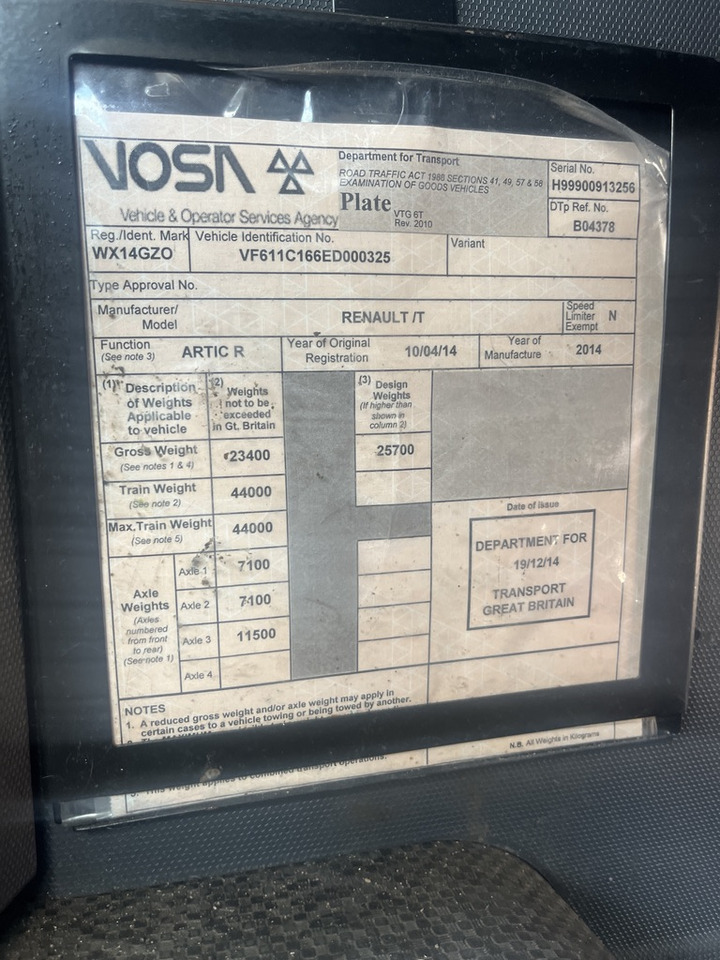 Renault T Range 460 6x2 Tractor Unit - Tracteur routier: photos 5 Renault T Range 460 6x2 Tractor Unit - Tracteur routier: photos 5