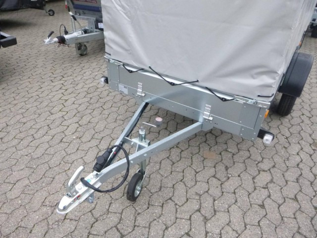 Brenderup Tieflader 2270SUB750 Stahl, 0,75 to. 2700x1300x270mm mit Hochplane 105 cm Lichte Höhe - Remorque voiture: photos 2 Brenderup Tieflader 2270SUB750 Stahl, 0,75 to. 2700x1300x270mm mit Hochplane 105 cm Lichte Höhe - Remorque voiture: photos 2