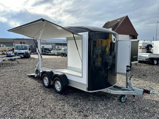 Cheval Liberte Debon Roadster 500 Sandwich Verkaufsklappe 2600 kg, 100 km/h, 320x167x200cm - Remorque fourgon: photos 1 Cheval Liberte Debon Roadster 500 Sandwich Verkaufsklappe 2600 kg, 100 km/h, 320x167x200cm - Remorque fourgon: photos 1
