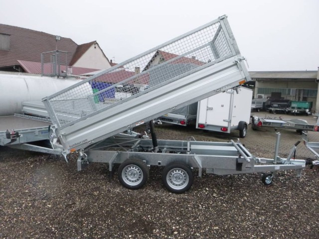 Humbaur 3-Seitenkipper HTK 3000.31 Alu, mit Laubgitteraufsatz, 3140 x 1750 x 350 mm, 3,0 to. - Remorque benne: photos 2 Humbaur 3-Seitenkipper HTK 3000.31 Alu, mit Laubgitteraufsatz, 3140 x 1750 x 350 mm, 3,0 to. - Remorque benne: photos 2