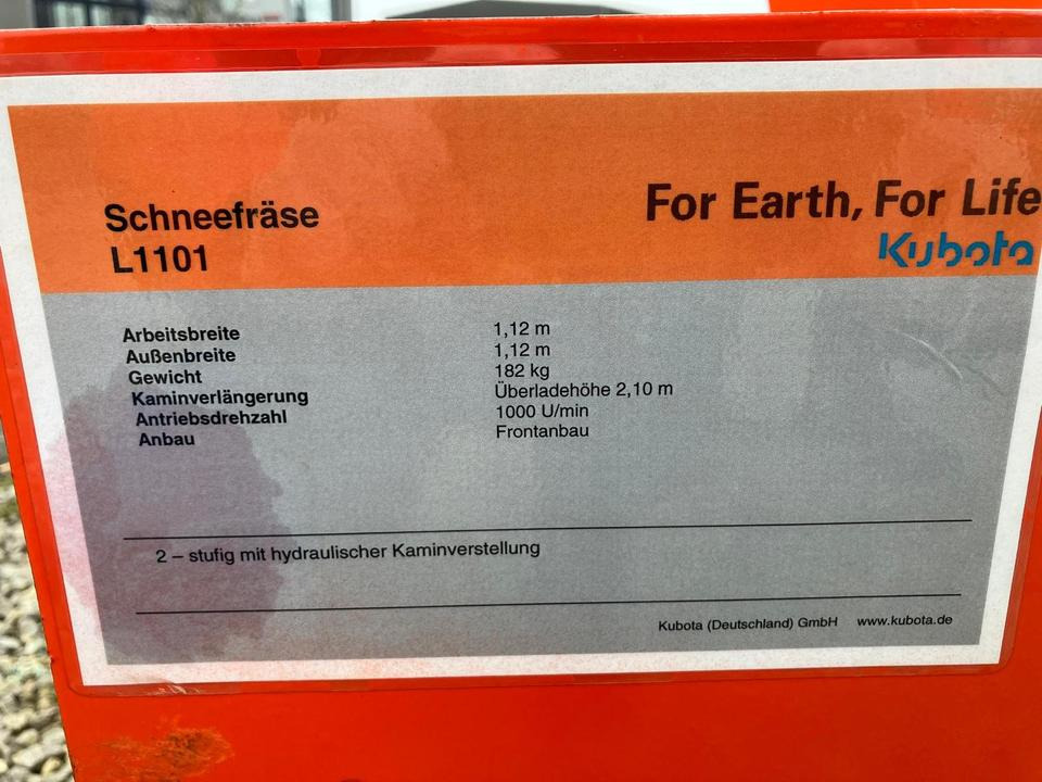 Kubota Kova Anbau-Schneefräse L1101 WA für Kleintraktor 1,12m - Souffleuse à neige: photos 3 Kubota Kova Anbau-Schneefräse L1101 WA für Kleintraktor 1,12m - Souffleuse à neige: photos 3