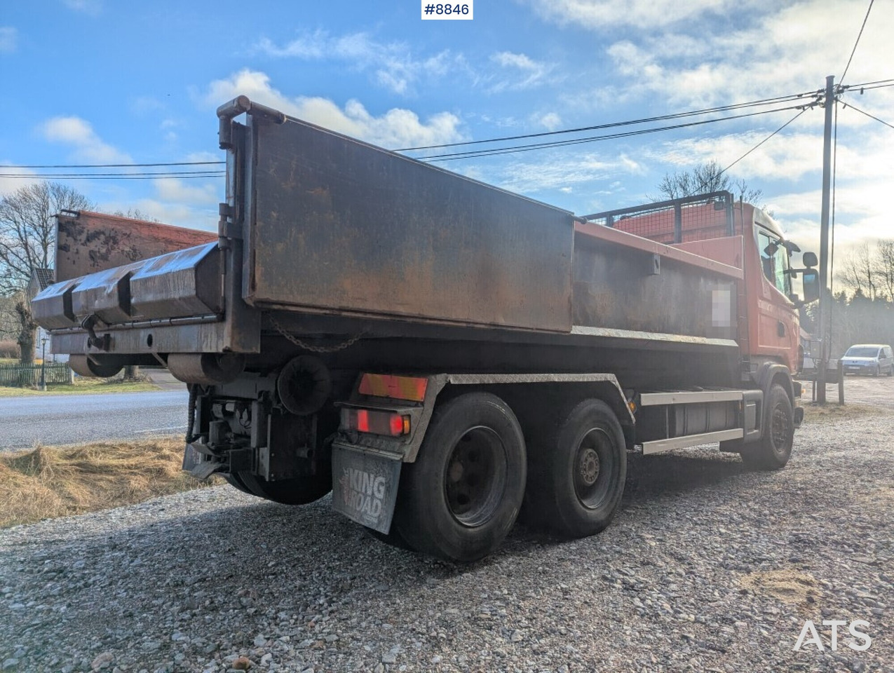 Hook Truck Scania R124BG 6x2 with gravel flatbed (SEE VIDEO) - Camion ampliroll: photos 4 Hook Truck Scania R124BG 6x2 with gravel flatbed (SEE VIDEO) - Camion ampliroll: photos 4