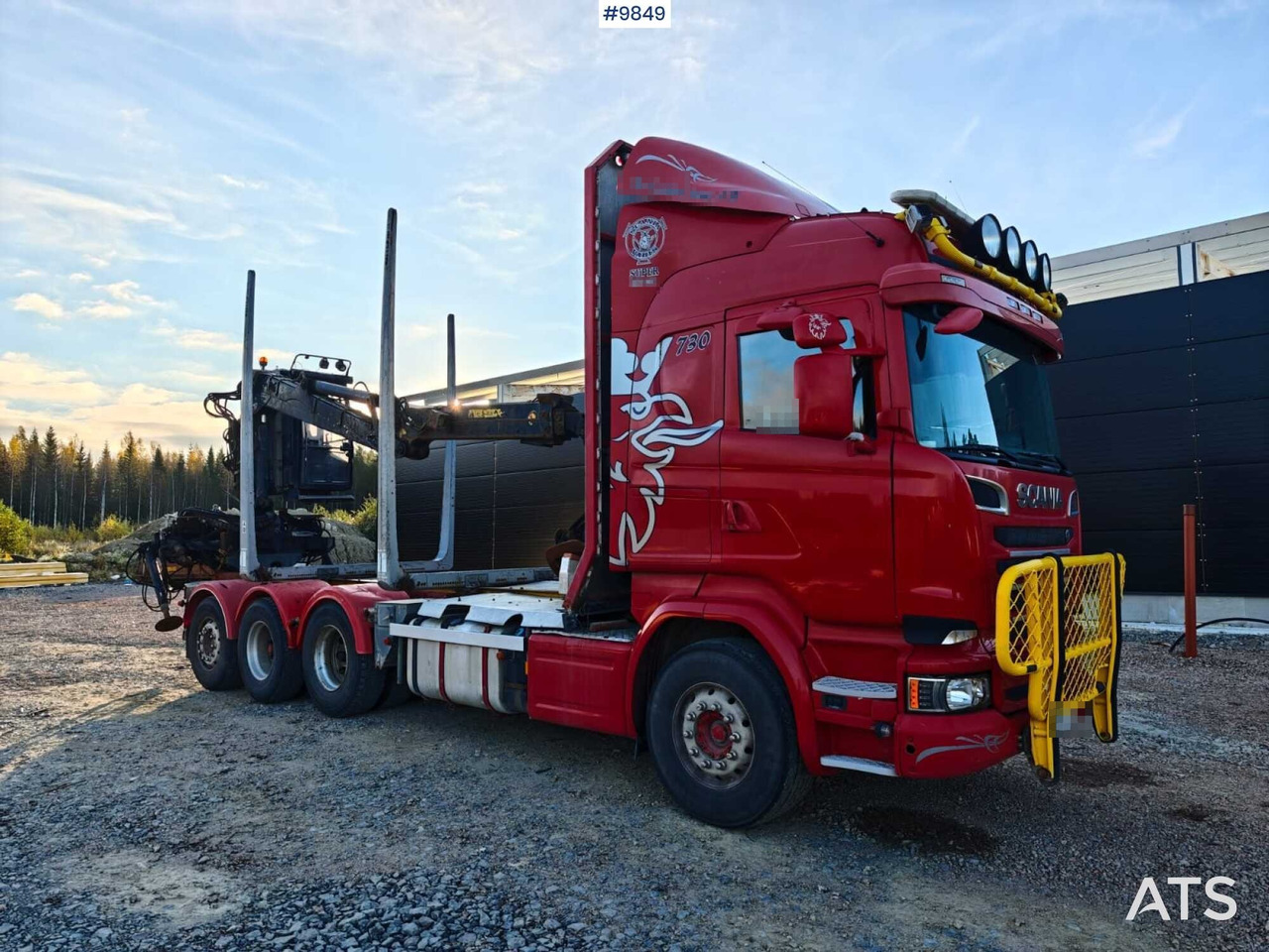 Scania R730 Tridem Timber Truck with Loglift F125S Crane (VIDEO) - Camion grumier, Camion grue: photos 2 Scania R730 Tridem Timber Truck with Loglift F125S Crane (VIDEO) - Camion grumier, Camion grue: photos 2
