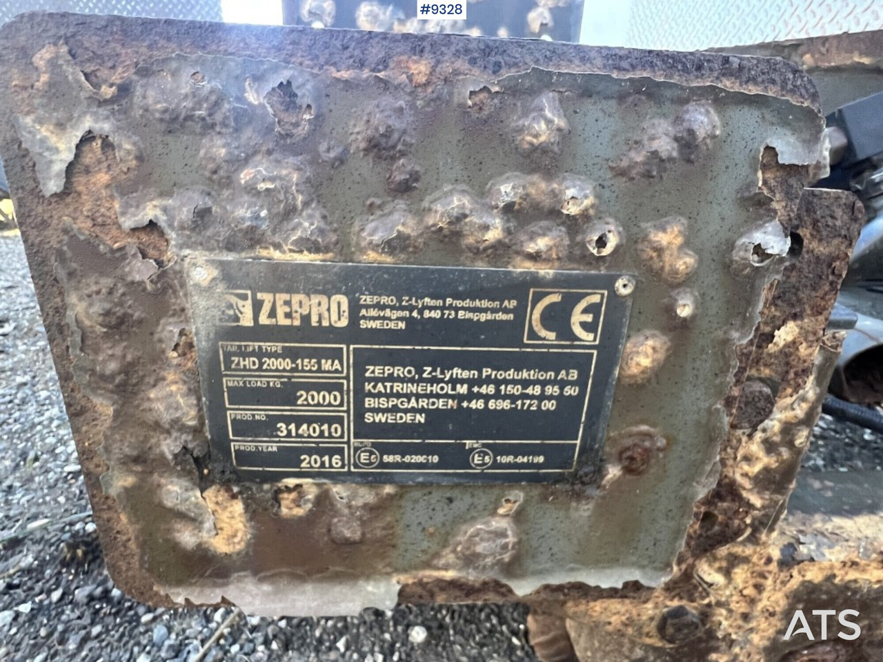 Tail lift - Zepro- ZHD 2000-155MA - Hayon élévateur: photos 5 Tail lift - Zepro- ZHD 2000-155MA - Hayon élévateur: photos 5