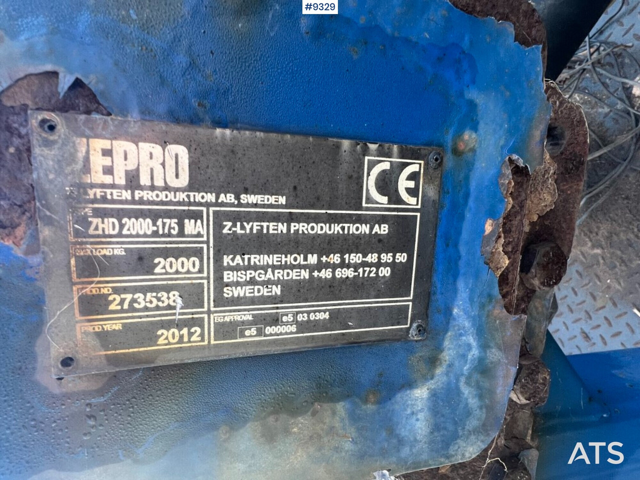 Tail lift - Zepro- ZHD2000-175MA - Hayon élévateur: photos 4 Tail lift - Zepro- ZHD2000-175MA - Hayon élévateur: photos 4