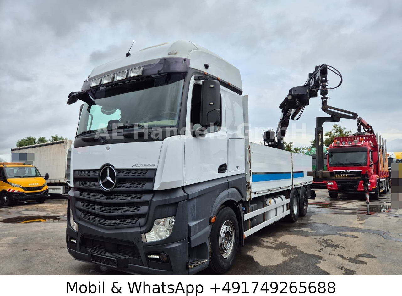 Mercedes-Benz Actros IV 2645 L LL 6x2 *Retarder/Hiab-177K-Pro - Camion plateau, Camion grue: photos 1 Mercedes-Benz Actros IV 2645 L LL 6x2 *Retarder/Hiab-177K-Pro - Camion plateau, Camion grue: photos 1