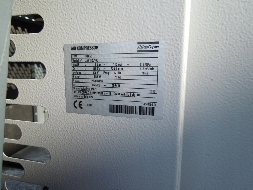 ATLAS COPCO GA55 - Compresseur d'air: photos 4 ATLAS COPCO GA55 - Compresseur d'air: photos 4