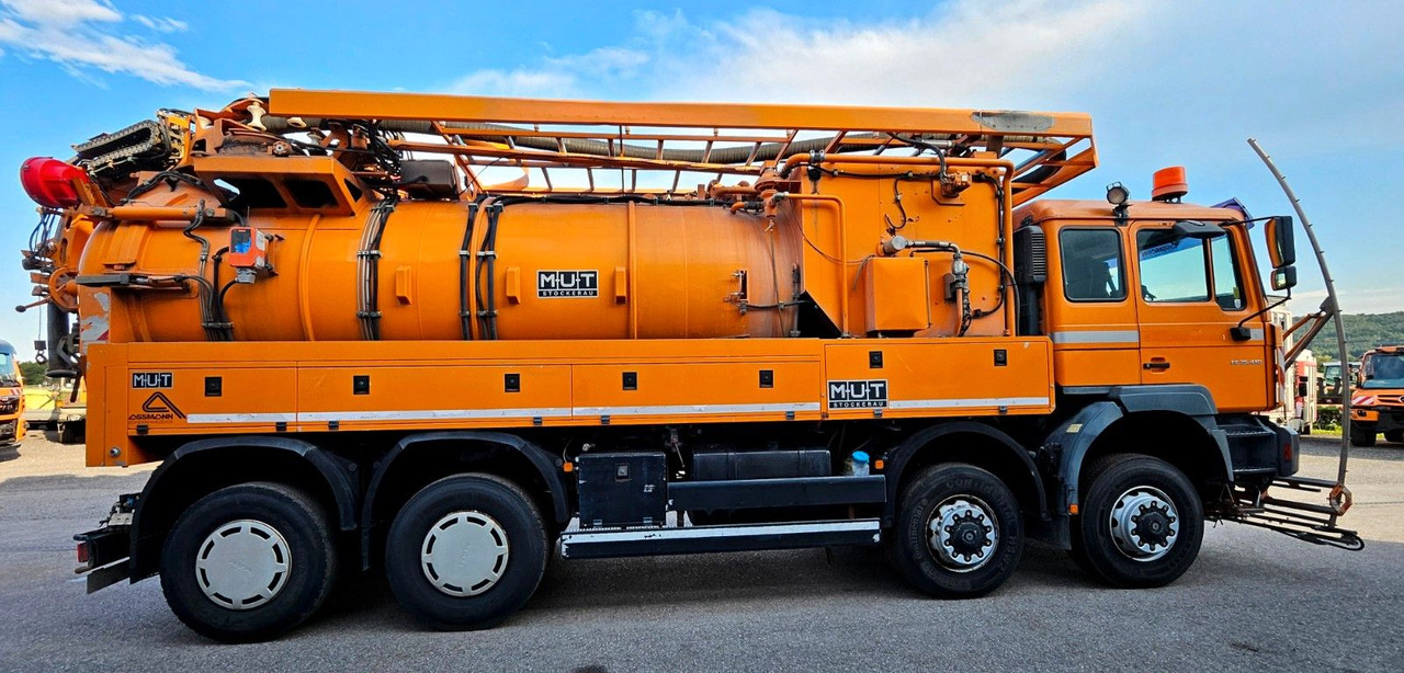 Camion hydrocureur MAN FE35.410 8x6  Assmann Kanalspüler V2A Recycling: photos 6
